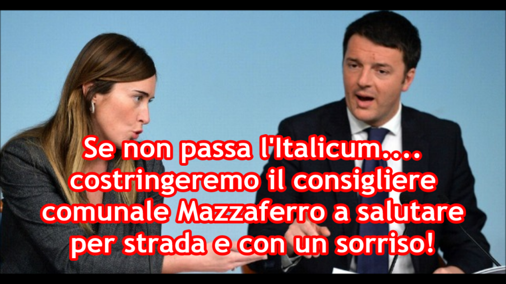 Renzi minaccia nuovamente Gioiosa!