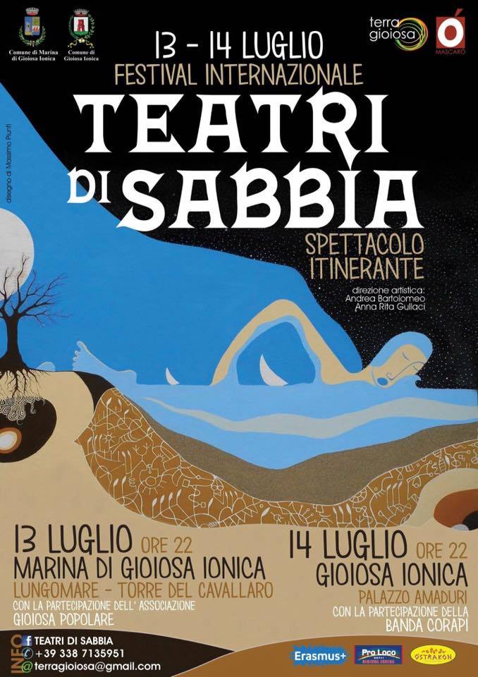 La locandina con gli eventi conclusivi di "Teatri di sabbia"