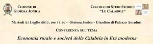 Stasera a Gioiosa conferenza del Circolo di Studi Storici “Le Calabrie” item-thumbnail