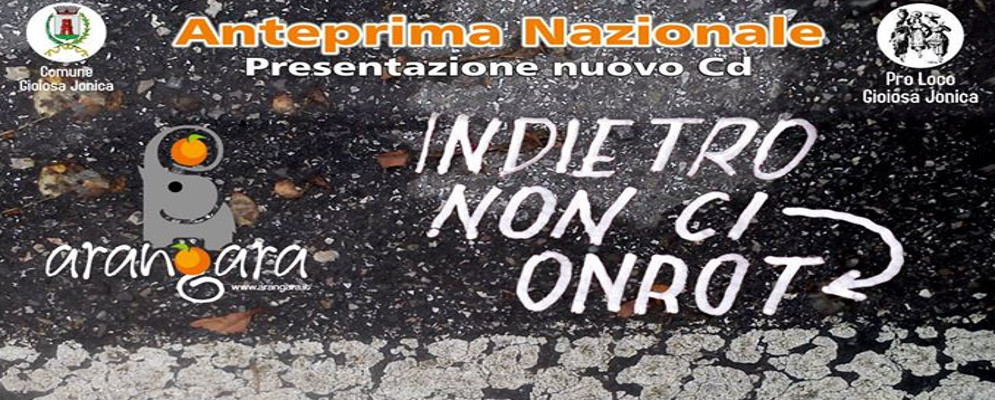 Gioiosa:Anteprima Nazionale “Indietro non ci torno” Gianfranco Riccelli/Arangara