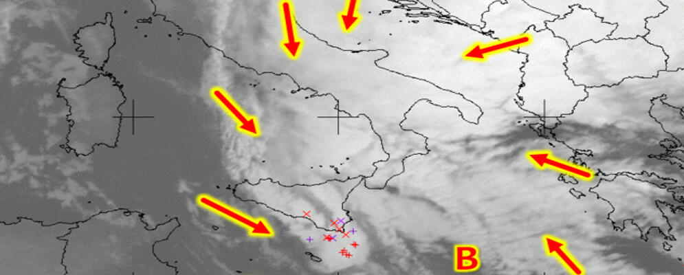 Protezione civile: allerta meteo sulla Calabria ionica