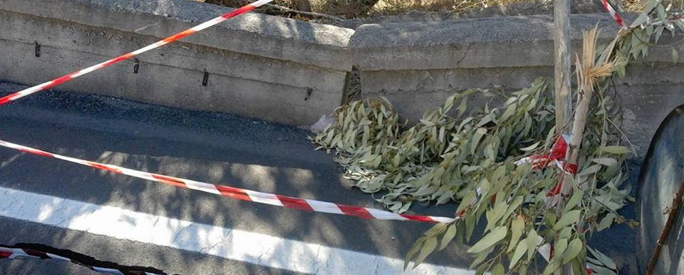 Rischio cedimento strada a Caulonia Superiore