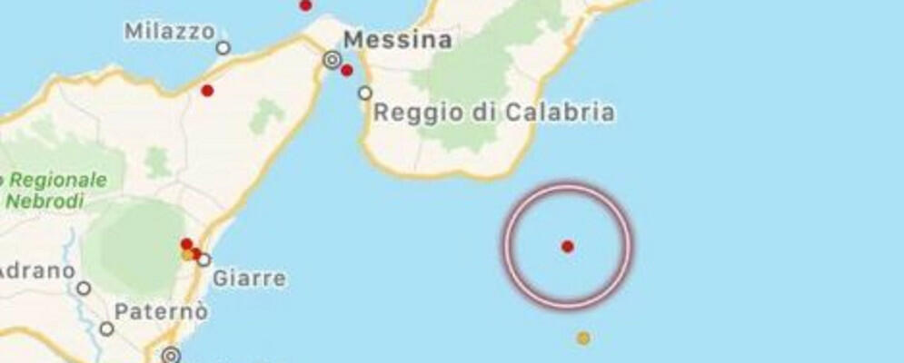 Terremoto, scosse nello Jonio al largo della Provincia di Reggio Calabria