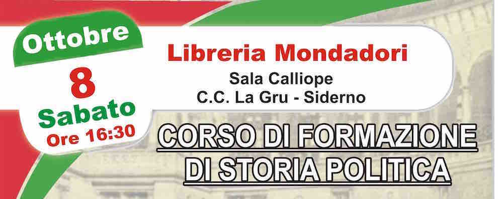 Siderno: 6a lezione Corso di Formazione di Storia politica