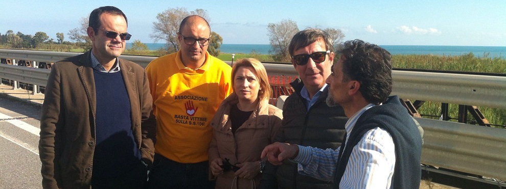 Visita dell’assessore regionale Musmanno al ponte sull’Allaro: “Sarà pronto per la prossima estate”