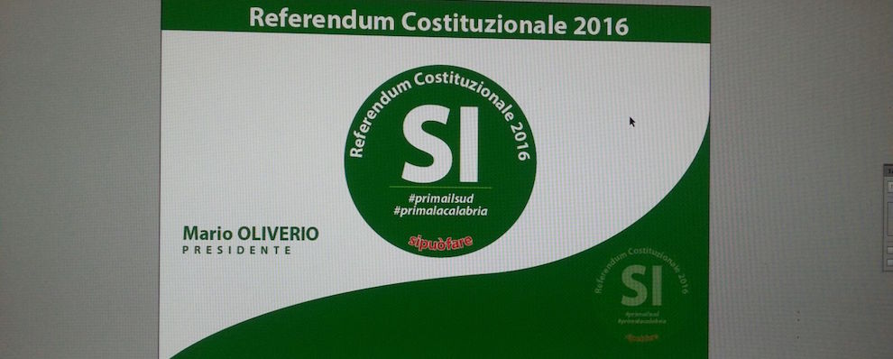 Reggio Calabria, nasce il comitato “Reggio verso il Si”