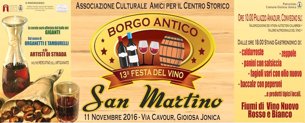 Gioiosa Ionica: manca poco alla 13° edizione “Festa del Vino”