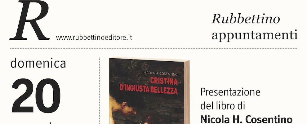 Bovalino: presentazione romanzo “Cristina d’ingiusta bellezza” di Nicola H. Cosentino