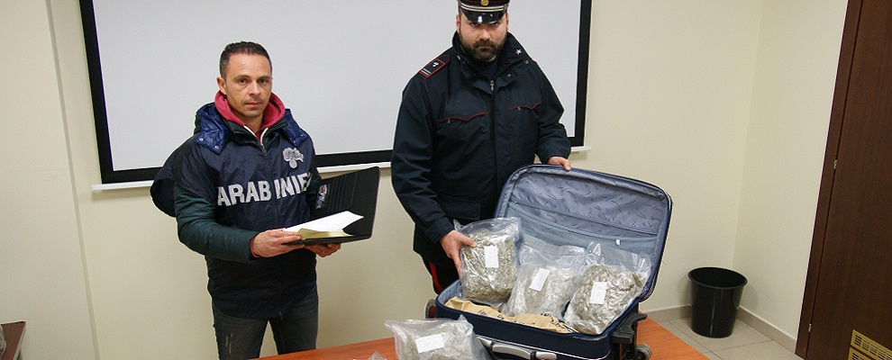 Bovalino: arrestati padre e figlio. In auto con 3 kg di marijuana