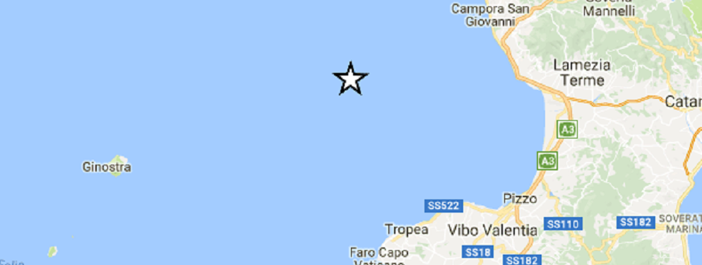 Calabria, Terremoto di magnitudo 3.1