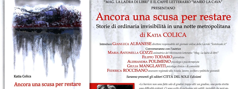 BOVALINO: Presentazione del libro “Ancora una scusa per restare.”