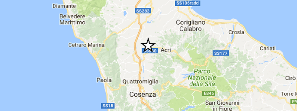 Terremoto, scossa di magnitudo 3.1 in Calabria