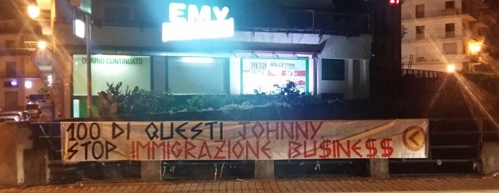 Lamezia, Azione Identitaria espone uno striscione