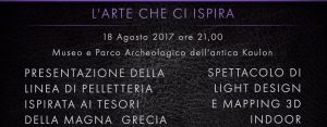 Il 18 agosto si terrà l’evento “L’arte che ci ispira” al Museo Archeologico dell’Antica Kaulon item-thumbnail