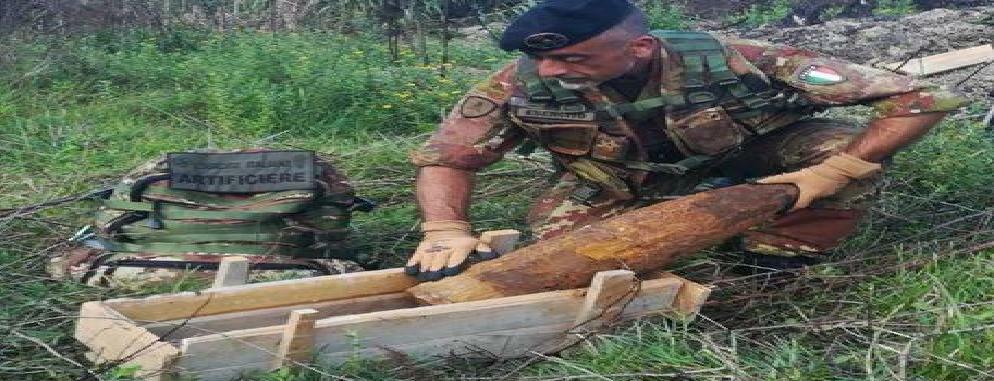 Trovata granata con 12 kg di tritolo durante lavori edili