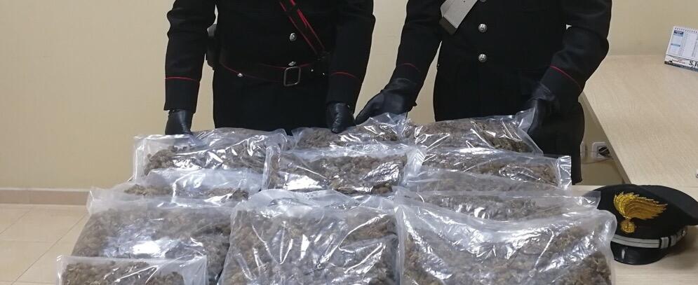 In auto con 11kg di marijuana, scattano le manette per un pregiudicato