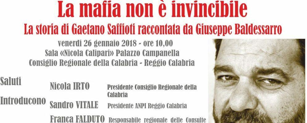 “La mafia non è invincibile” la storia di Gaetano Saffioti raccontata agli studenti