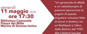 Marina di Gioiosa, venerdì la presentazione del romanzo “Amori regalati” presso la Biblioteca Comunale item-thumbnail