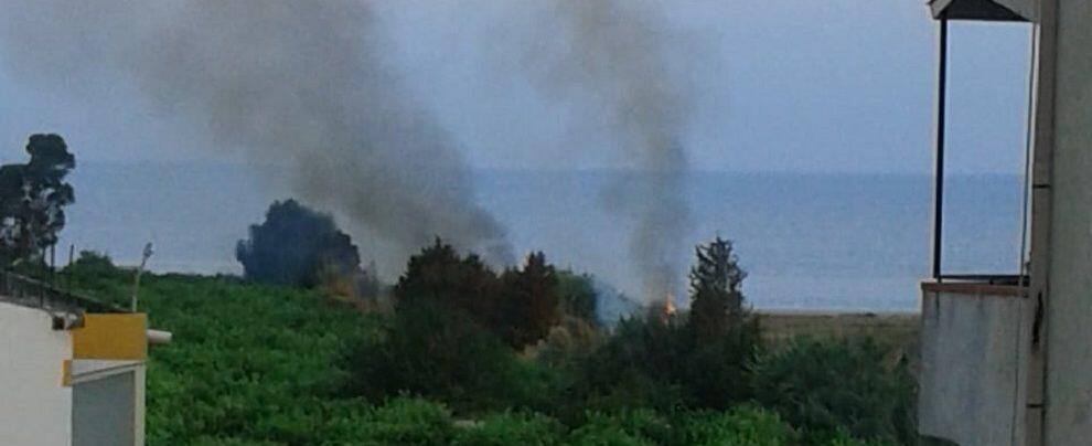 Incendio in Contrada Aguglia di Caulonia