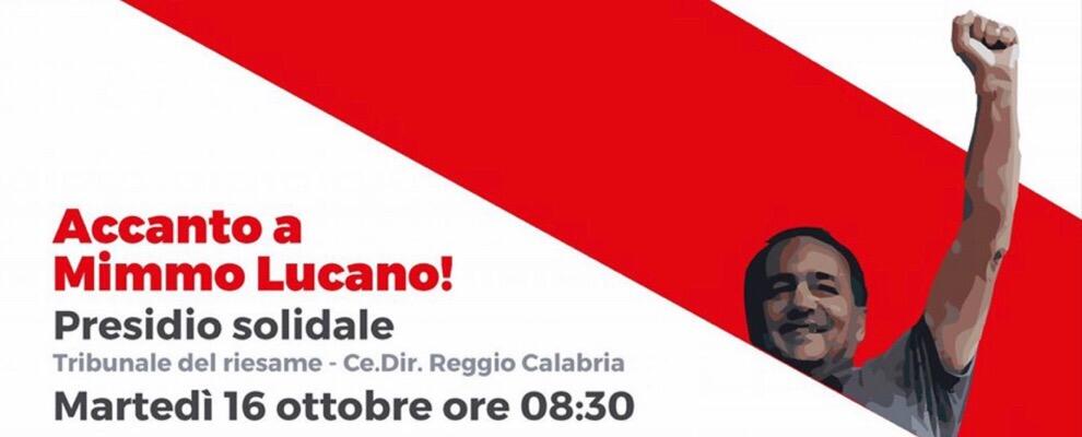 Presidio solidale a Reggio Calabria per Mimmo Lucano