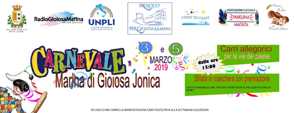 Tutto pronto per il Carnevale di Marina di Gioiosa