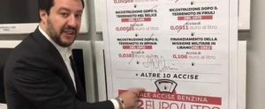 Salvini prometteva di tagliare il prezzo della benzina ma la legge di bilancio lo aumenta item-thumbnail