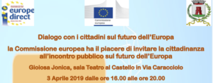 Gioiosa Jonica, il 3 aprile Dialogo con i cittadini sul futuro dell’Europa item-thumbnail