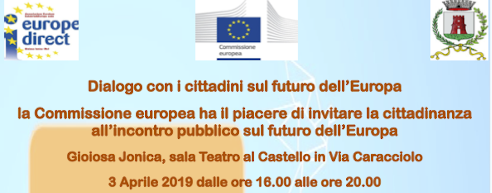 Gioiosa Jonica, il 3 aprile Dialogo con i cittadini sul futuro dell’Europa