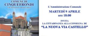 Cinquefrondi, martedì l’inaugurazione della nuova Via Castello item-thumbnail
