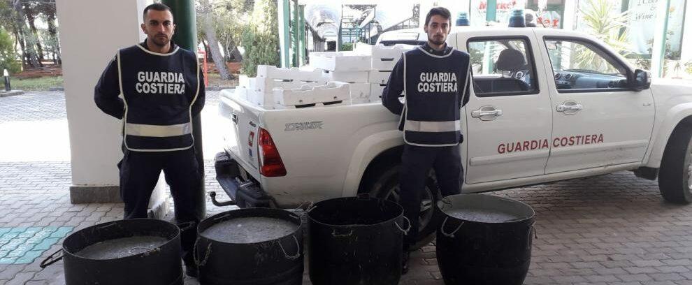 La Guardia Costiera di Roccella sequestra 900kg di bianchetto