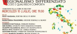 Regionalismo differenziato: se ne discuterà mercoledì con il circolo PD di Siderno item-thumbnail