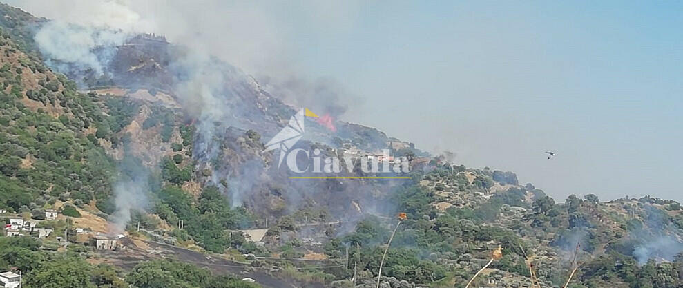 Fiamme alte a Prisdarello. In azione anche l’elicottero