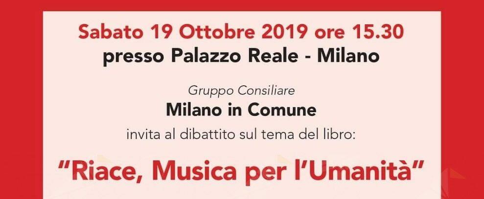 Mimmo Lucano a Milano per la presentazione del libro “Riace, Musica per l’Umanità”