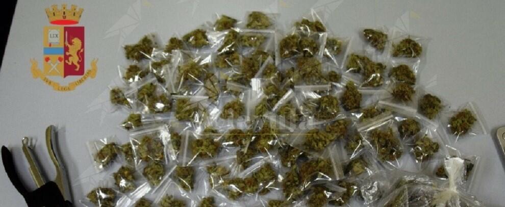 Trovato in possesso di 140 grammi di marijuana, arrestato