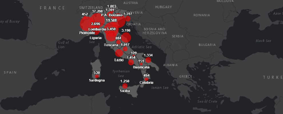 Sono oltre 66mila le persone positive al coronavirus in Italia. Quasi 1000 decessi nelle ultime 24 ore
