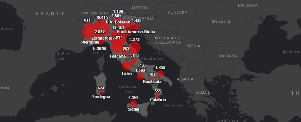 Più di 73 mila persone positive al coronavirus in Italia. Aumentano i decessi