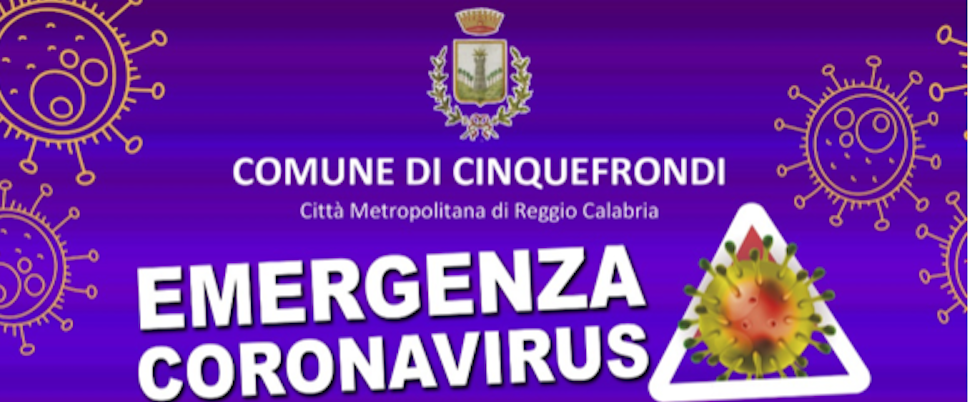 Emergenza coronavirus, numeri utili da contattare nel comune di Cinquefrondi