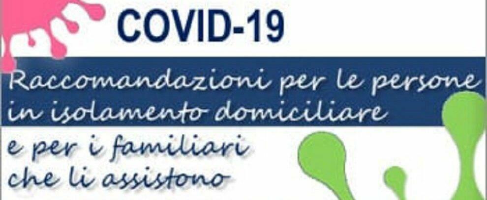 Coronavirus, le raccomandazioni dell’ISS per le persone in isolamento domiciliare e per chi le assiste