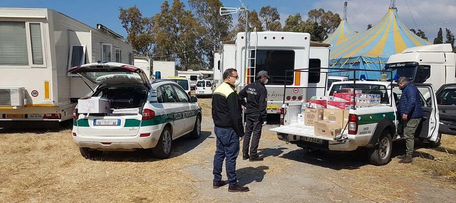 Circensi bloccati a Montebello Jonico per il Coronavirus, la Città Metropolitana gli porta le provviste