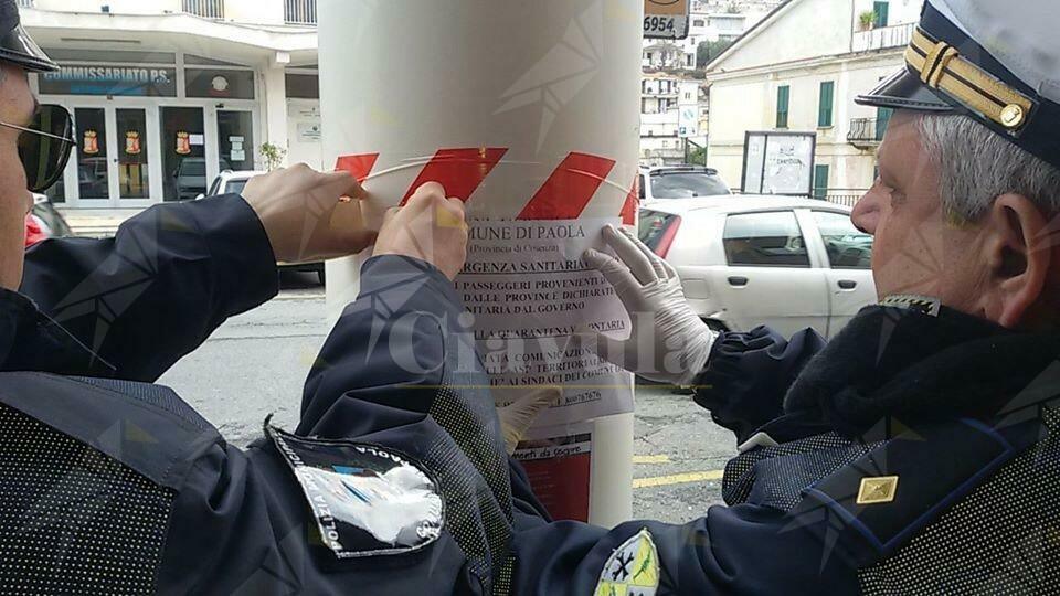 Coronavirus, avviso di quarantena alla stazione di Paola per chi arriva dalla Lombardia