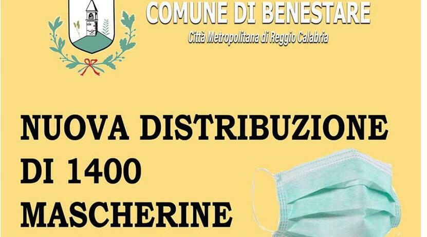 A Benestare cominciata la distribuzione delle mascherine a domicilio