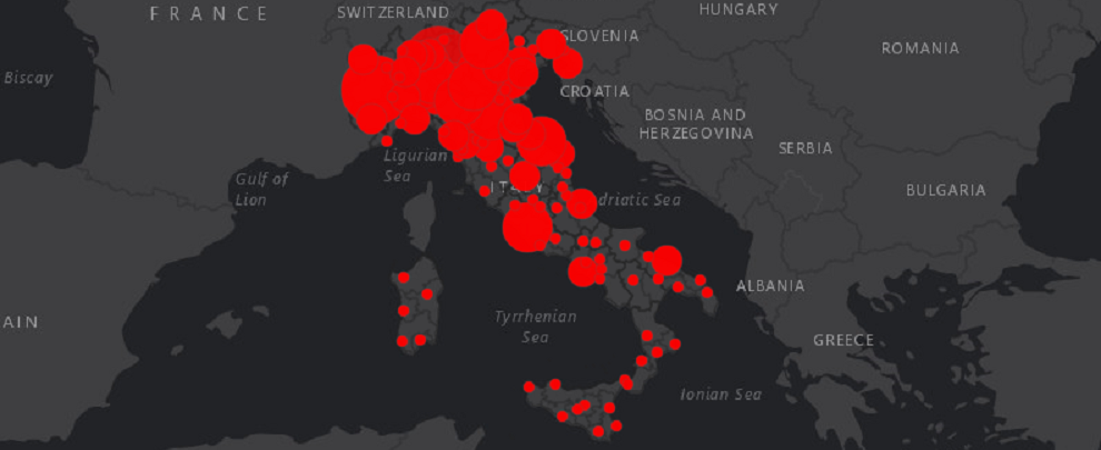Coronavirus, 95 mila i contagiati in Italia