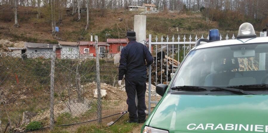 Costruzioni abusive in un bosco protetto del comune di Martone. Denunciati in 7