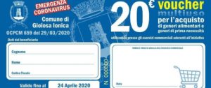 Gioiosa Ionica, avviata la distribuzione dei voucher per l’acquisto di generi alimentari e prodotti di prima necessità item-thumbnail