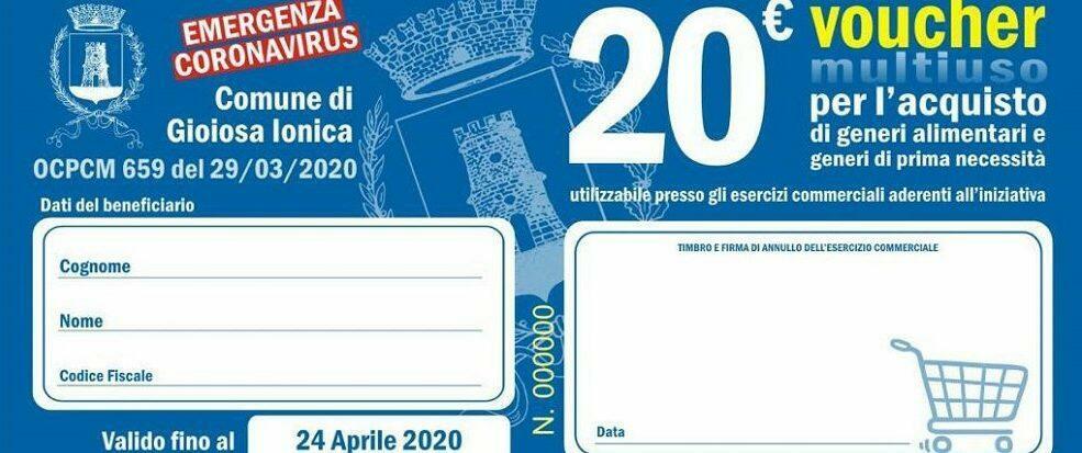 Gioiosa Ionica, avviata la distribuzione dei voucher per l’acquisto di generi alimentari e prodotti di prima necessità