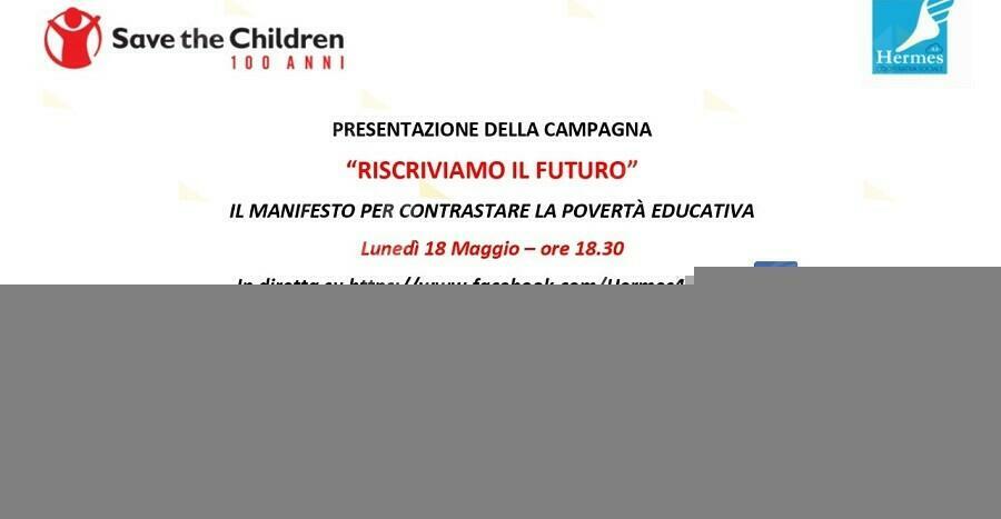 La cooperativa Hermes presenta il manifesto di Save the Children contro la povertà educativa