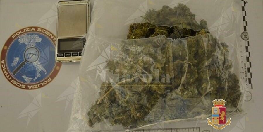 Calabria: 19enne sorpreso con quasi 200 grammi di marijuana, arrestato