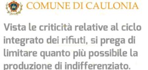 Il comune di Caulonia invita a produrre meno rifiuti indifferenziati item-thumbnail