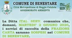Domani a Benestare è sospesa la raccolta della carta item-thumbnail