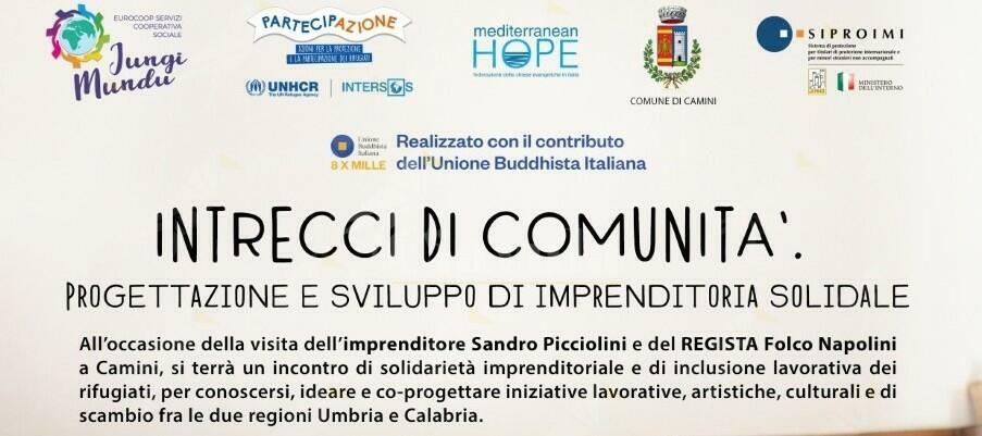 Camini: venerdì e sabato “Intrecci di comunità”, solidarietà e progetti tra Umbria e Calabria